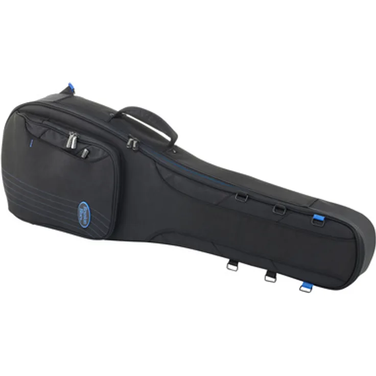 Reunion Blues Expedition LP SC-Style Gig Bag, robuster Gitarrenkoffer mit stoßabsorbierendem Flexoskelett, schwarz
