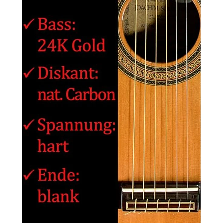 Optima No.6 Gold Strings, Carbon High Tension Gitarrensaiten mit 24K Gold-Bässen, Made in Germany – Bild 5
