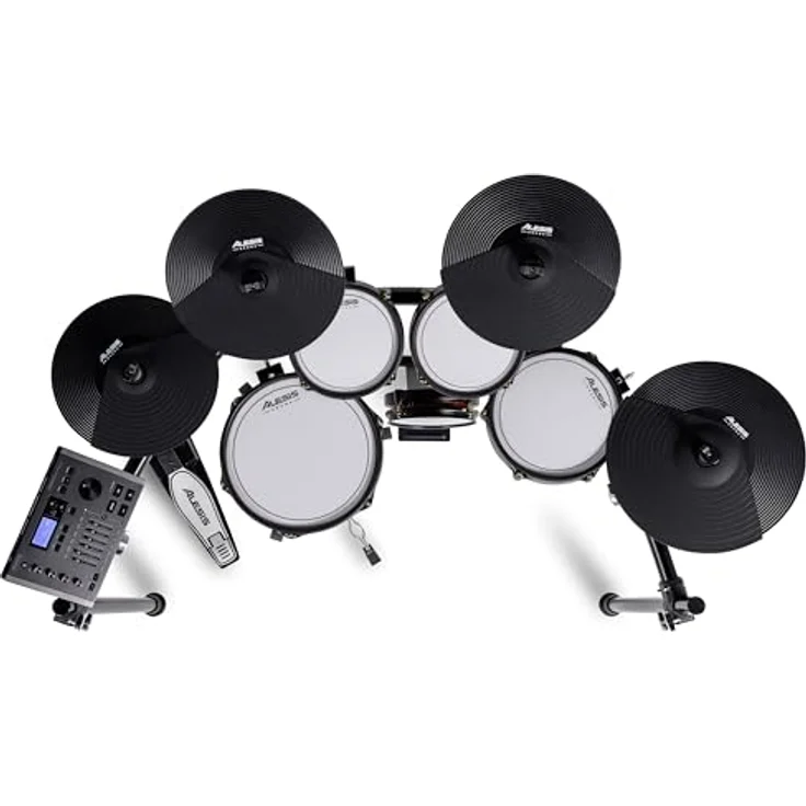 Alesis Crimson III Mesh E-Drum Kit, vielseitiges E-Drum Set mit 40 Drumkits, 12" Zwei-Zonen Snare und 14" 3-Zonen Ride Becken, schwarz – Bild 10