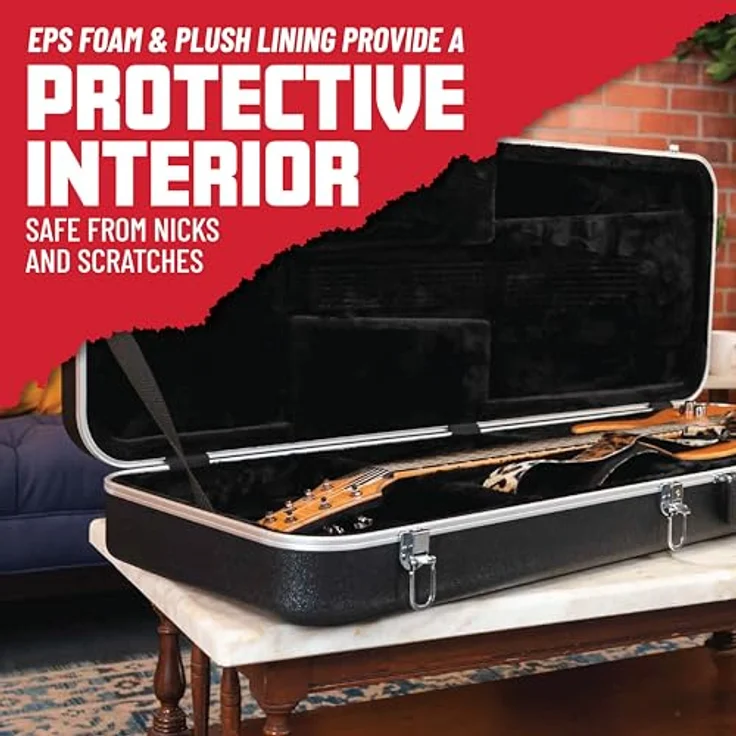 Gator GC-ELEC-XL Guitar ABS Case, Gitarrenkoffer für ST/T-Style Typen, mit EPS-Schaumpolster, abschließbaren Schlössern, Farbe: Schwarz – Bild 2