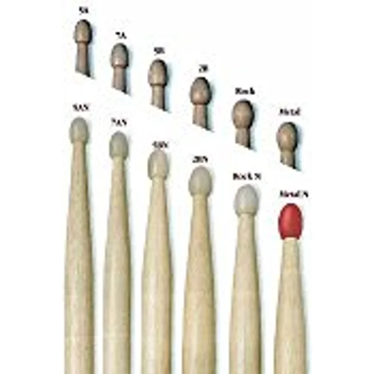 Vic Firth American Classic® Drumsticks 5B, Hergestellt aus hochwertigem American Hickory mit tropfenförmiger Holzspitze, erhöhten Durchmesser für mehr Haltbarkeit – Bild 1