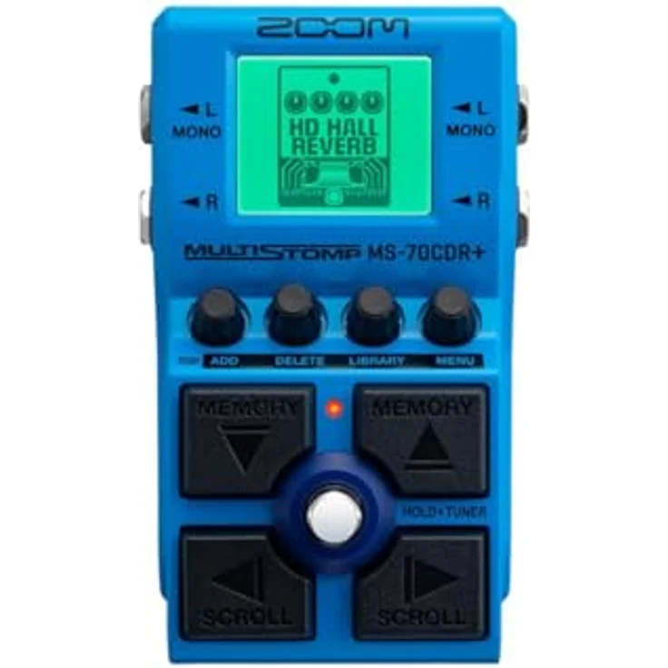 Zoom MS-70CDR+ MultiStomp Gitarren-Multi-Effektpedal mit 149 Effekten, Reverb, Modulation, Chorus, Delay, blau – Bild 1