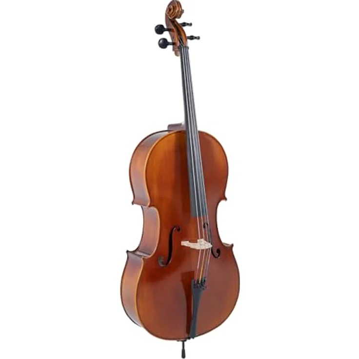 Gewa Allegro VC1 Cello Set 7/8 MB, vollmassives Cello aus europäischen Tonhölzern, braun-bernsteinfarbener Naturharzlack, inklusive Massaranduba Bogen und Cellotasche mit Rucksackriemen – Bild 2