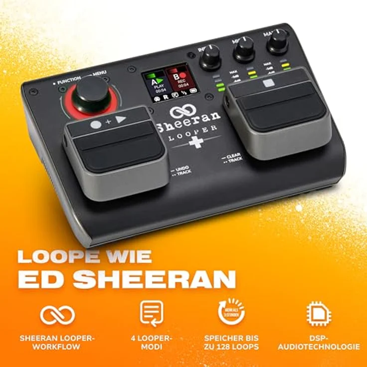 Sheeran Loopers Looper +, Looper Pedal mit 4 Modi, 32-Bit-Audio und 128 Speicherplätzen – Bild 3