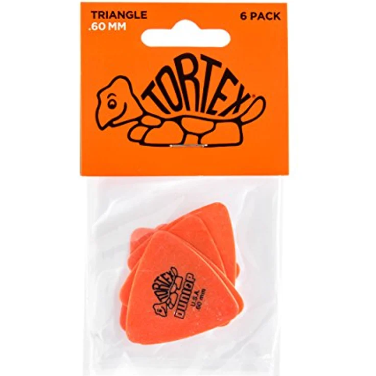 Dunlop Tortex Triangle Plektren, Set mit 6 Stück, Stärke 0,60mm, dreieckig – Bild 4