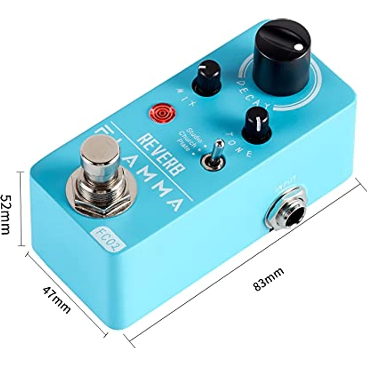 Flamma FC02 Reverb, Reverb-Pedal mit Studio, Church und Plate Effekten, echtes Metallgehäuse – Bild 8