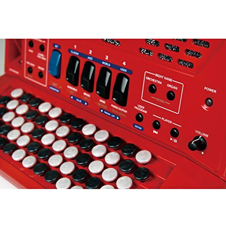 Roland FR-1XB RD, Akkordeon mit 62 anschlagdynamischen Knöpfen, 128-stimmig polyphon, USB Anschluss, rot – Bild 8