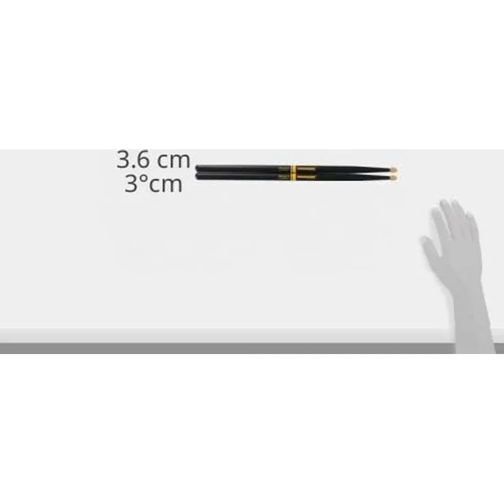 Pro Mark R5BAG 5B Rebound Active Grip, Hickory Drumsticks mit Active Grip und Rebound Balance, Durchmesser 15,11mm – Bild 3
