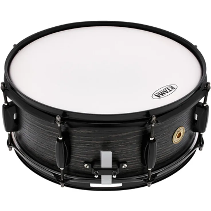 Tama 14"x5,5" Woodworks Snare WP1455BK-BOW, Snare mit 8-schichtigem Pappelholzkessel und Black Oak Wrap