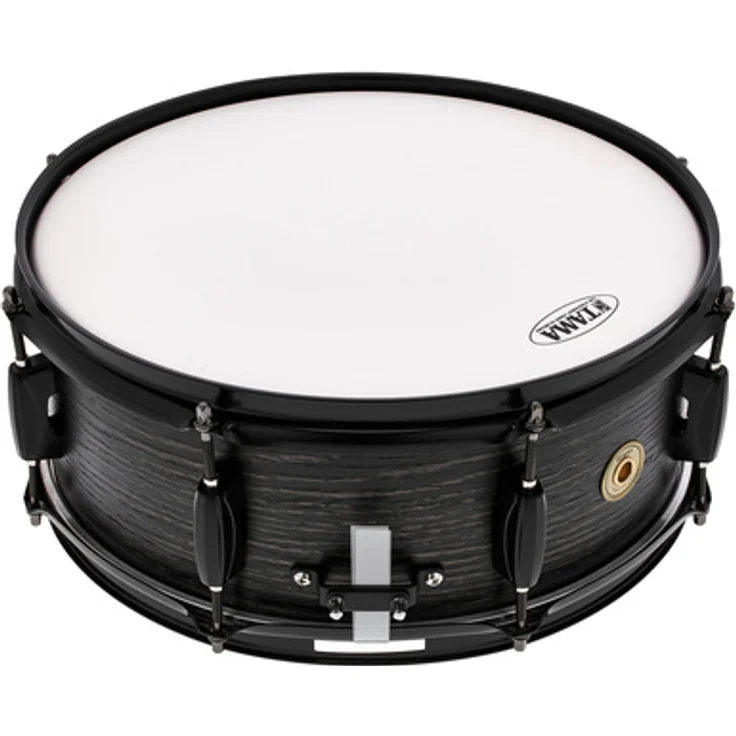 Tama 14"x5,5" Woodworks Snare WP1455BK-BOW, Snare mit 8-schichtigem Pappelholzkessel und Black Oak Wrap