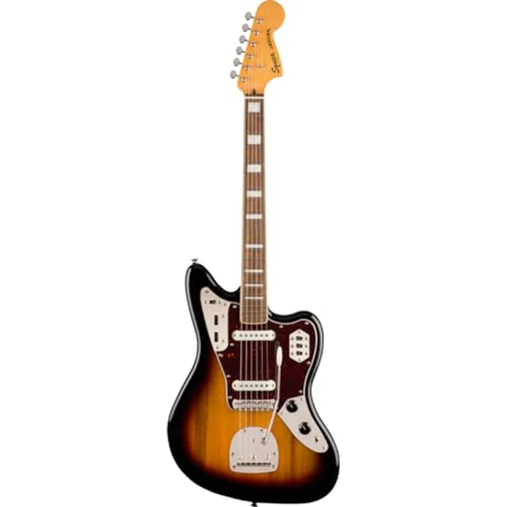 Squier Classic Vibe '70s Jaguar LRL E-Gitarre, 3-Color Sunburst, mit Alnico Single-Coil Tonabnehmern und Dual-Circuit Lead/Rhythm-Design – Bild 4