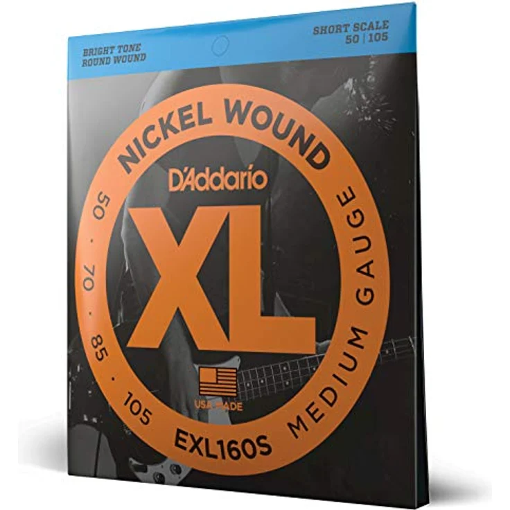 D'Addario EXL160S, Nickelumwickelte Bassgitarrensaiten, Medium 50-105, Short Scale – Bild 1