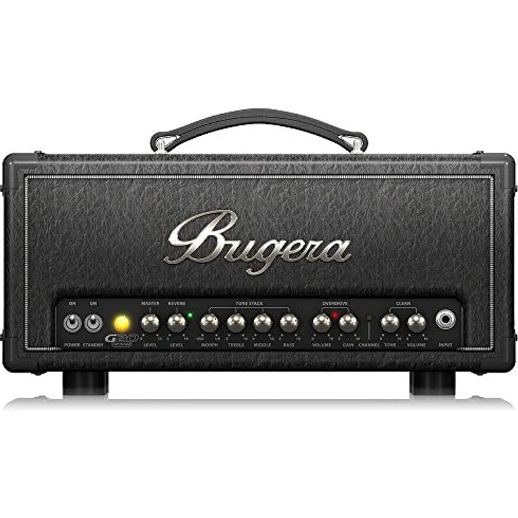 Bugera G20 Infinium Head, Vollröhren E-Gitarren Topteil mit 20 Watt, 2 Kanälen, INFINIUM Technologie und Fußschalter