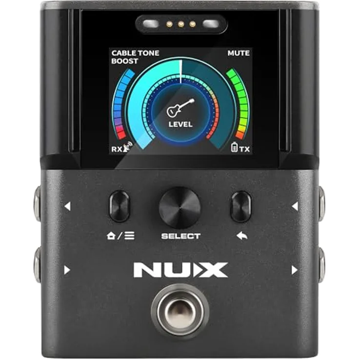NUX B-8 Pedal Wireless System, kabelloses Setup für Gitarristen mit 48 kHz 24-Bit Audio, 50 m Reichweite und integrierten Tuner-Funktionen