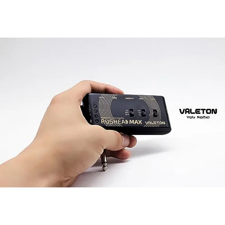 Valeton RushHead Max, Pocket-Kopfhörer Gitarrenverstärker mit integriertem 6,3 mm Klinkenstecker, Effekten wie Chorus und Reverb, wiederaufladbarem Lithium-Akku, schwarz – Bild 7