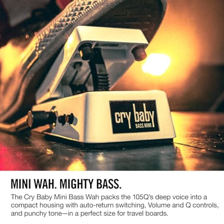 Dunlop CBM105Q Cry Baby Mini Bass Wah, kompakter Bass Effektpedal mit hochwertiger Verarbeitung – Bild 2