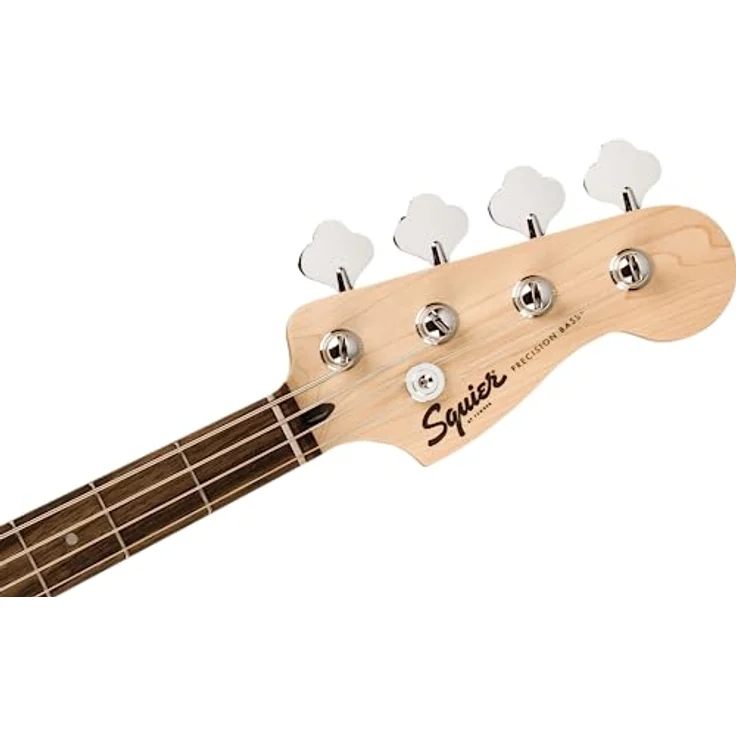 Squier Sonic Precision Black, 4-Saiter E-Bass mit Ahornhals und Ceramic Split Single-Coil Tonabnehmer, schwarz – Bild 6