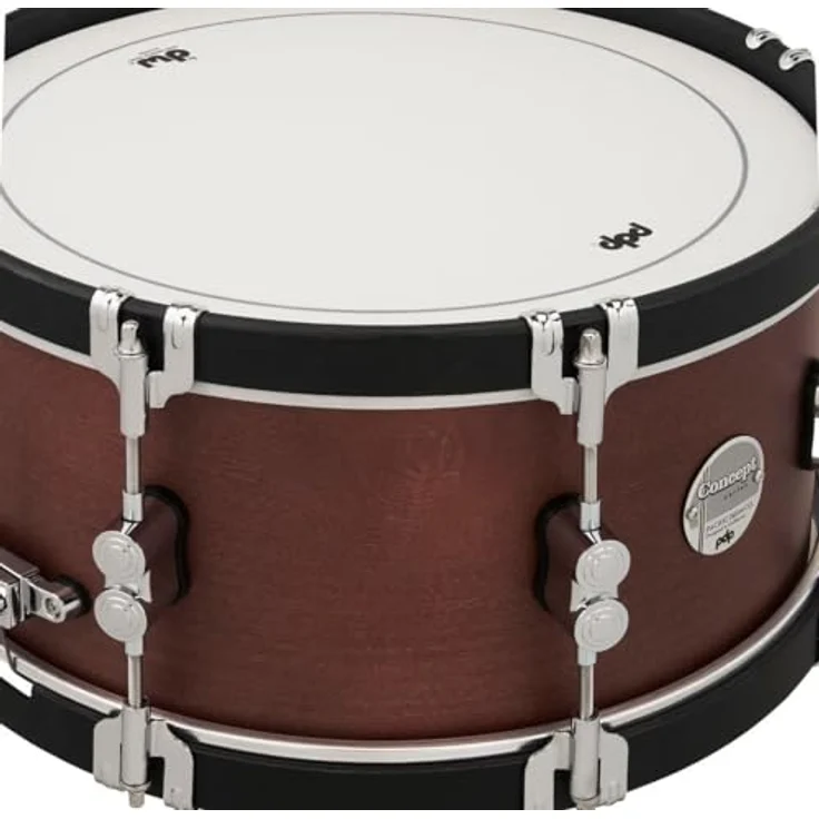 DW PDP 14"x6,5" Ox Blood Snare, Ahornkessel mit Ebony Holzspannreifen und chrom Hardware – Bild 6