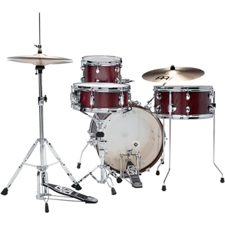 Tama Club Jam Vintage Kit -SBE, Kompakter Kesselsatz mit 18"x12" Bass Drum, Satin Burgundy Elm Finish, inkl. Cymbalarm und Tomhalter – Bild 3