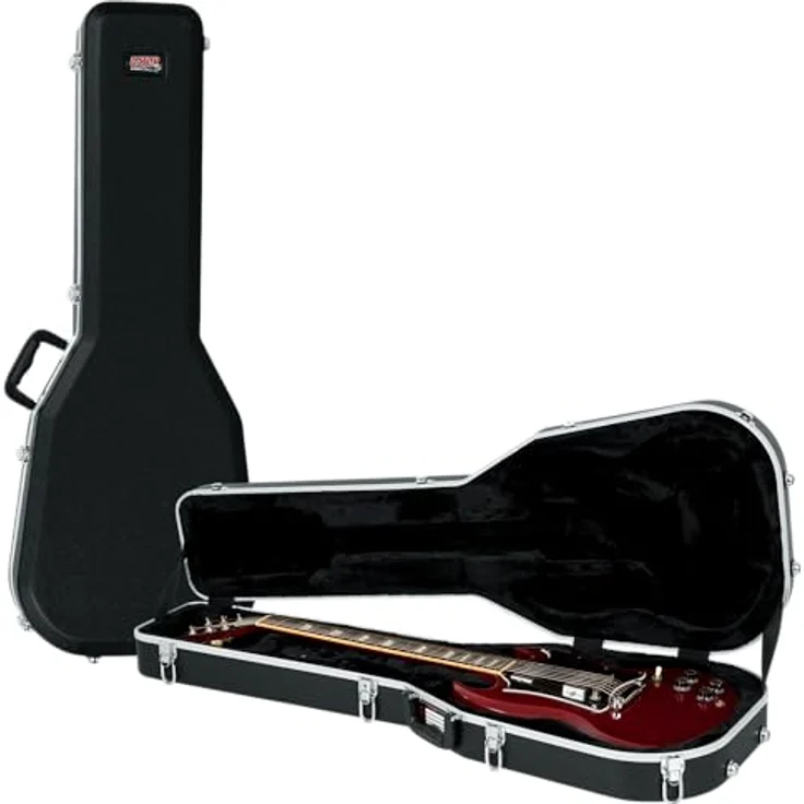 Gator GC-SG Guitar ABS Case, Gitarrenkoffer für SG Typen mit Alu-Schließprofil und EPS-Schaumpolster, abschließbare Schlösser – Bild 1
