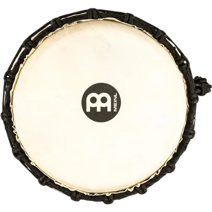 Meinl Percussion Rope Artifact Djembe, Kleine Handtrommel mit Ziegenfell, Durchmesser 8 Zoll, Mahagoni, Braun (HDJ17-S) – Bild 4