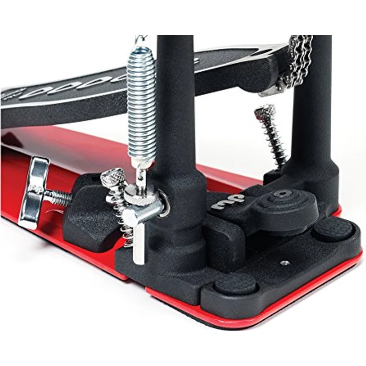 DW 5000AD4 Bass Drum Pedal, Accelerator exzentrisches Ketten Abrollsystem, Dual-Bearing Feder System, Tri-Pivot Klammer, Non-Skid Gummi Grip – Bild 4
