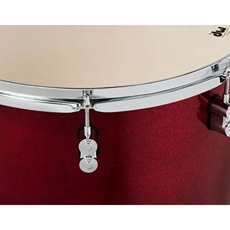 DW PDP CM7 Concept Maple, Schlagzeug-Set in Red to Black Sparkle Fade, 7-lagiges Ahornholz, Rock Version mit 22"x18" Bass Drum – Bild 3