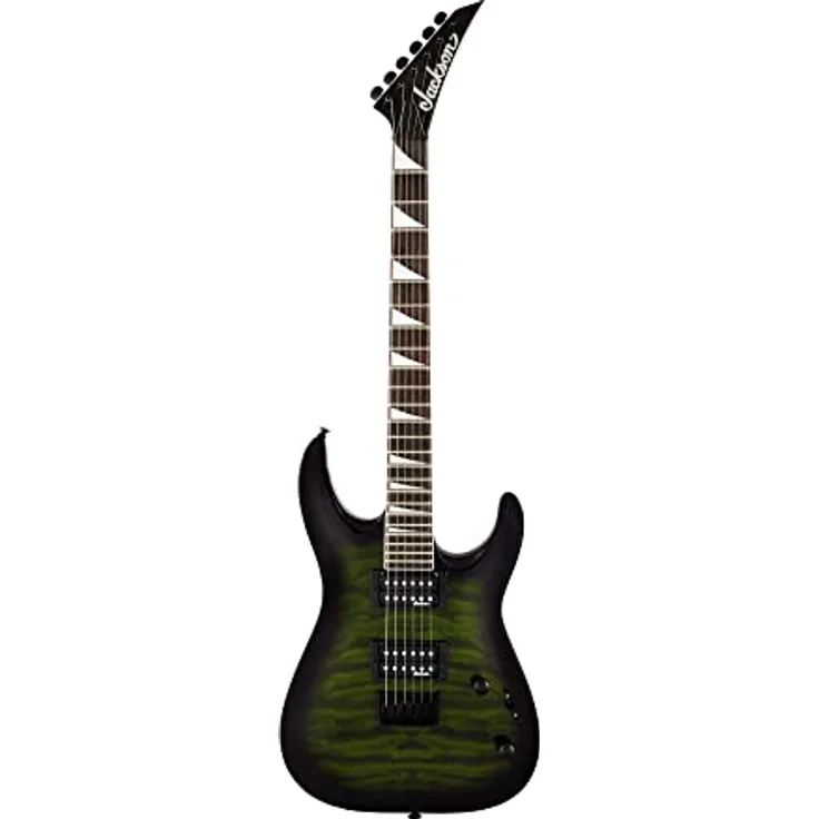 Jackson JS32Q DKA HT TRS Dinky E-Gitarre, Transparent Green Burst, Pappel-Korpus, Wölkchenahorn-Decke, Jackson Humbucker