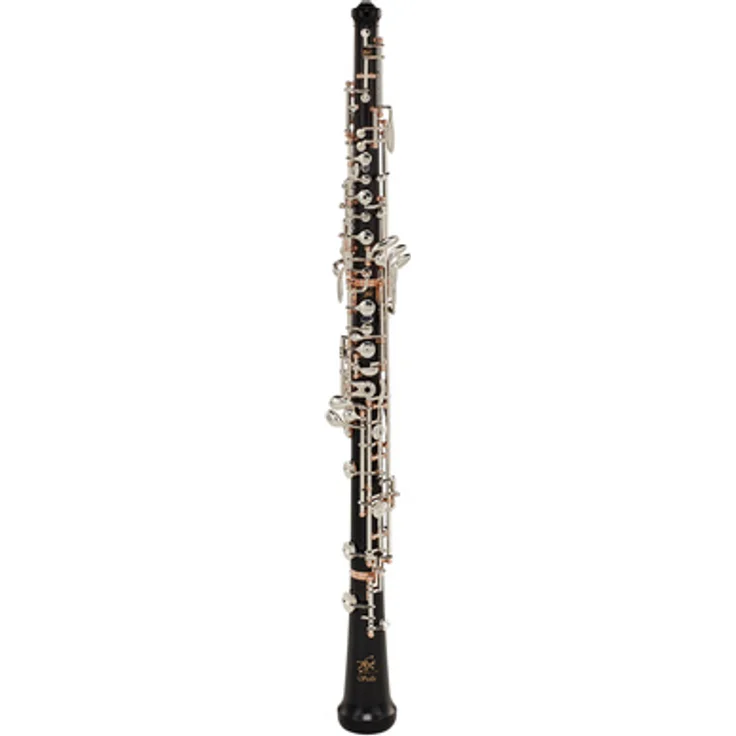 Thore Stella Oboe, Profi-Orchestermodell aus Grenadillholz, versilberte Mechanik, vergoldete Säulchen, halbautomatisch, inklusive Luxuskoffer und Reinigungsset