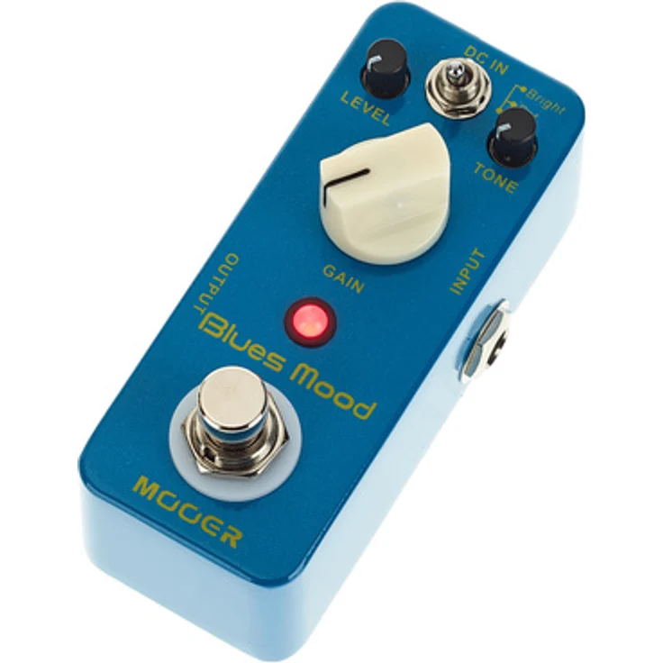 Mooer Blues Mood, Overdrive Effektpedal mit großem Frequenzbereich, Metallgehäuse, 2 Modi (Bright/Fat)