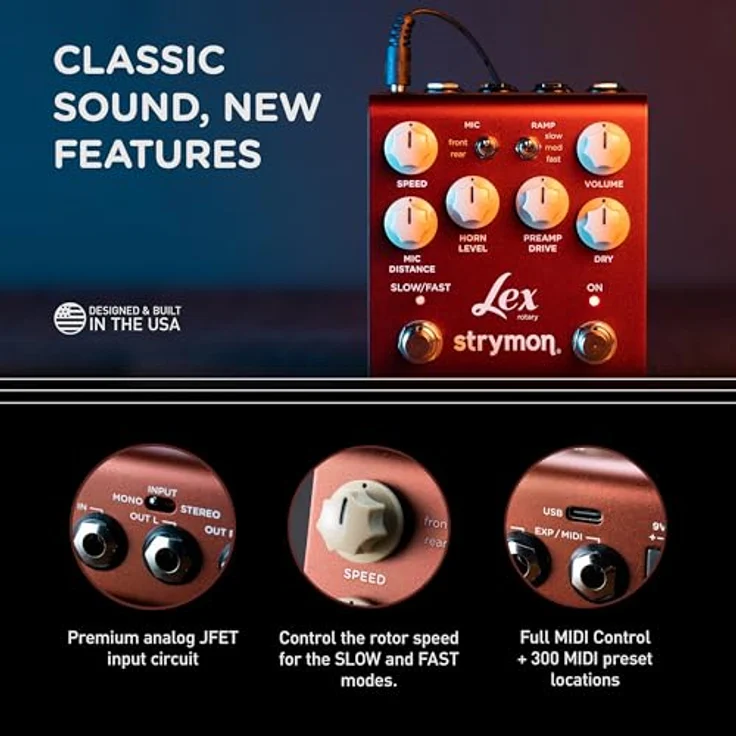 Strymon Lex V2, Rotary Speaker Effektpedal mit MIDI-Integration und 300 Presets, Made in USA – Bild 6