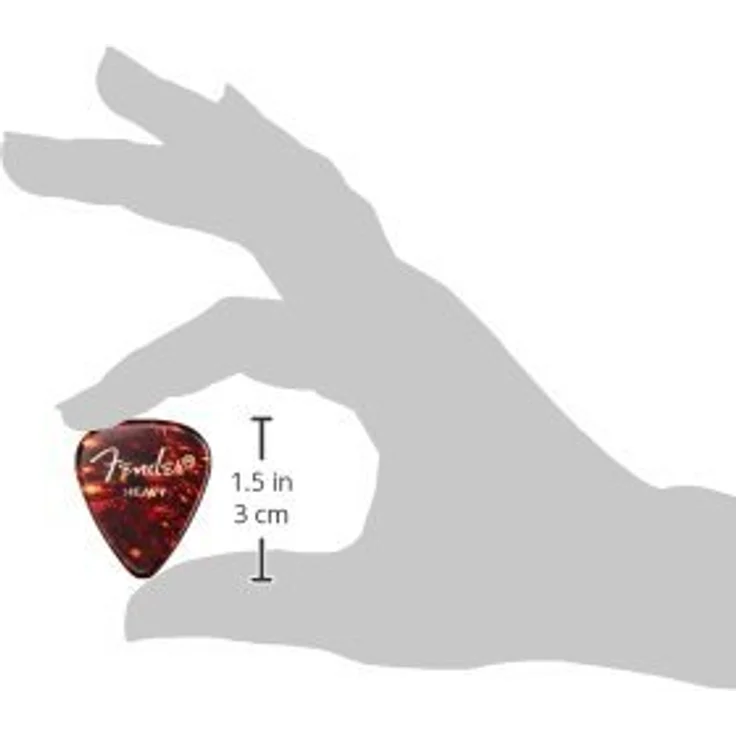 Fender Classic Celluloid Pick Set H, Heavy Plektren in klassischer 351 Form, Set mit 144 Picks – Bild 3