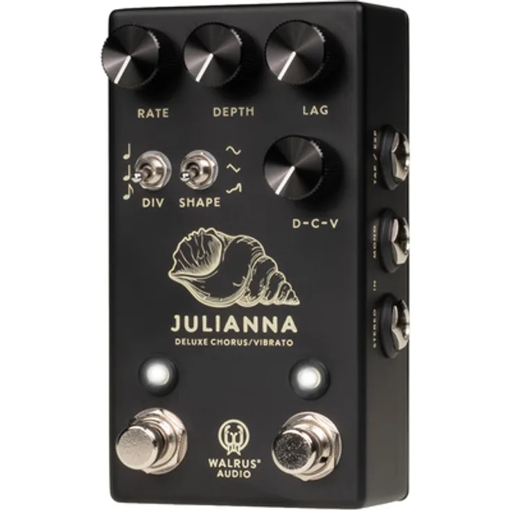 Walrus Audio Julianna Chorus Black, Stereo Chorus/Vibrato Effektpedal mit Tap Tempo und modulierten Wellenformen