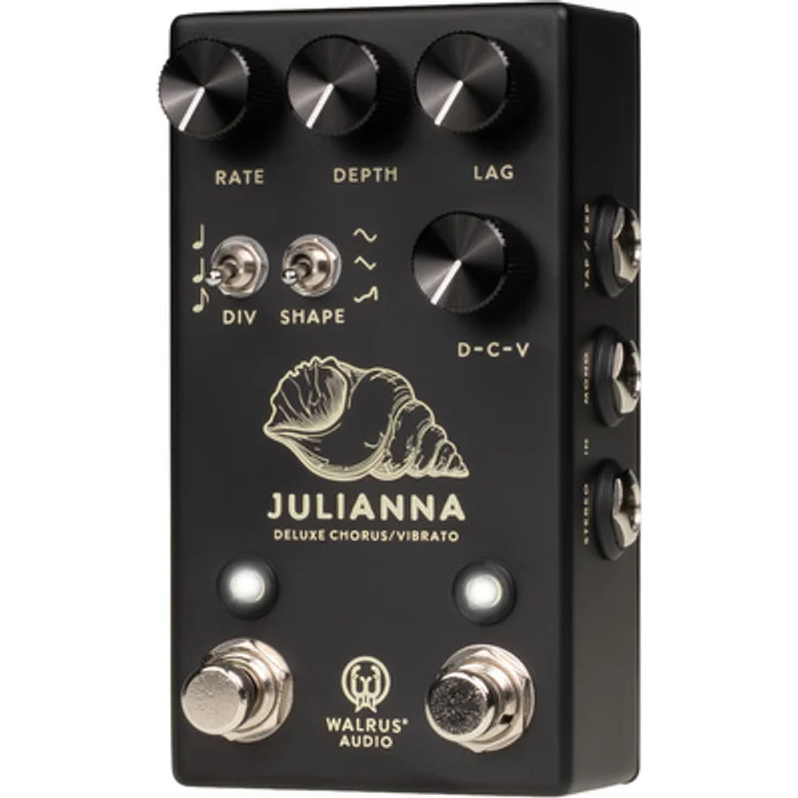 Walrus Audio Julianna Chorus Black, Stereo Chorus/Vibrato Effektpedal mit Tap Tempo und modulierten Wellenformen