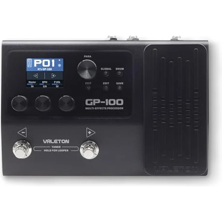 Valeton GP-100, Gitarren-Multieffektpedal mit 45 Verstärkertypen, 40 IR Cabinet-Modellen, Looper und USB-Audio Unterstützung – Bild 1