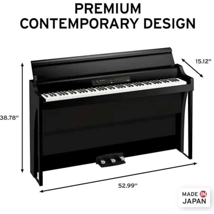 Korg G1 B Air BK, Digital Piano mit 88 Tasten RH3, 29 Sounds, Bluetooth und leistungsstarkem Lautsprechersystem, schwarz matt – Bild 3