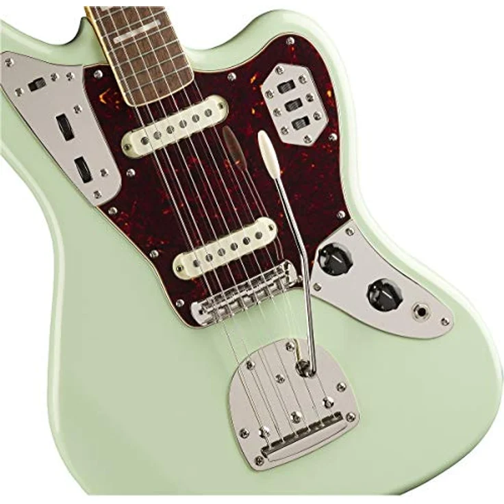 Squier by Fender Classic Vibe 60er Jazzmaster E-Gitarre, Surf Green, vintage-getöntes Hals-Finish, Alnico-Tonabnehmer, normale Größe – Bild 5