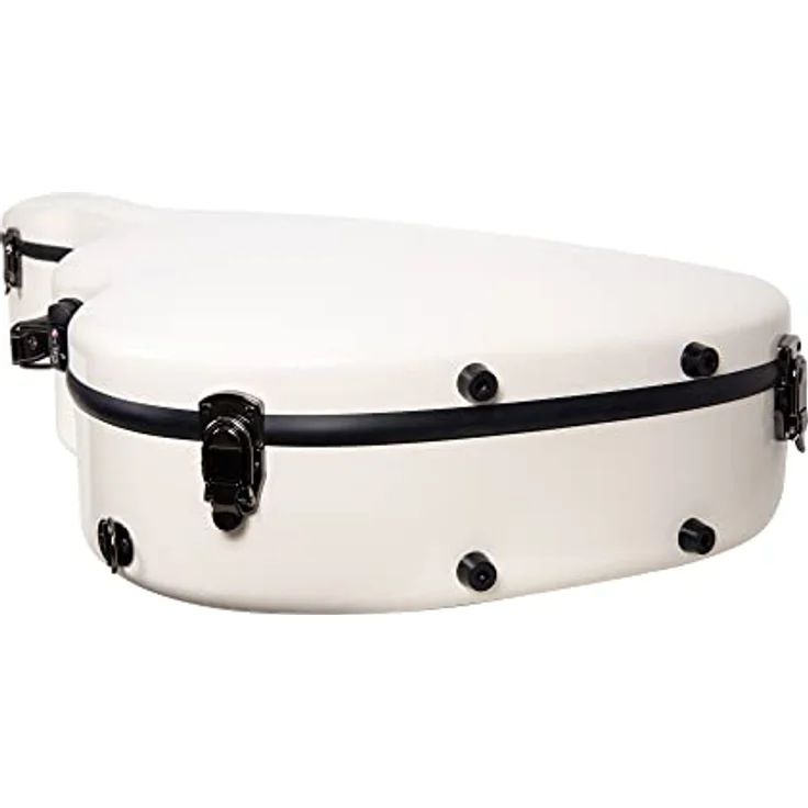 Crossrock Fiberglas Jazz Gitarrenkoffer für 43,2 cm Arch Top Akustikgitarre, TSA-Schloss, gepolsterte Gurte und Innenfach, abnehmbare Polsterungen – Bild 3