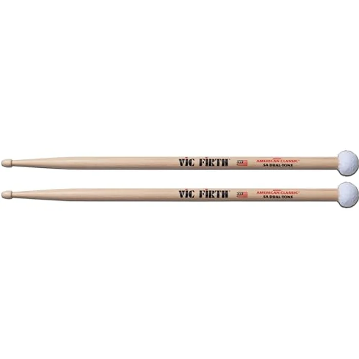 Vic Firth 5ADT Dual Tone, Drumsticks aus American Hickory mit Holz- und Filzspitze, 410 mm lang, 14,4 mm Durchmesser – Bild 1