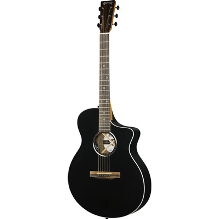 Martin Guitar SC-13 all Satin Black BR, Cutaway Westerngitarre mit Fishman MX-T Tonabnehmer, Schwarz