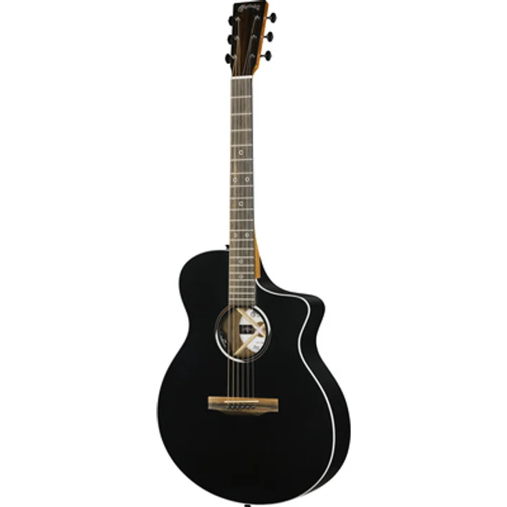 Martin Guitar SC-13 all Satin Black BR, Cutaway Westerngitarre mit Fishman MX-T Tonabnehmer, Schwarz