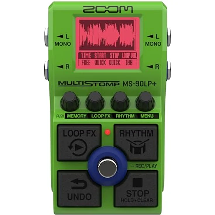 Zoom MS-90LP+ Looper Pedal für Gitarre und Bass, 32-Bit Float, 100 Loops, 90 Minuten pro Loop, 13 Stunden Aufnahme, Effektvielfalt mit MIDI- und USB-Konnektivität – Bild 1