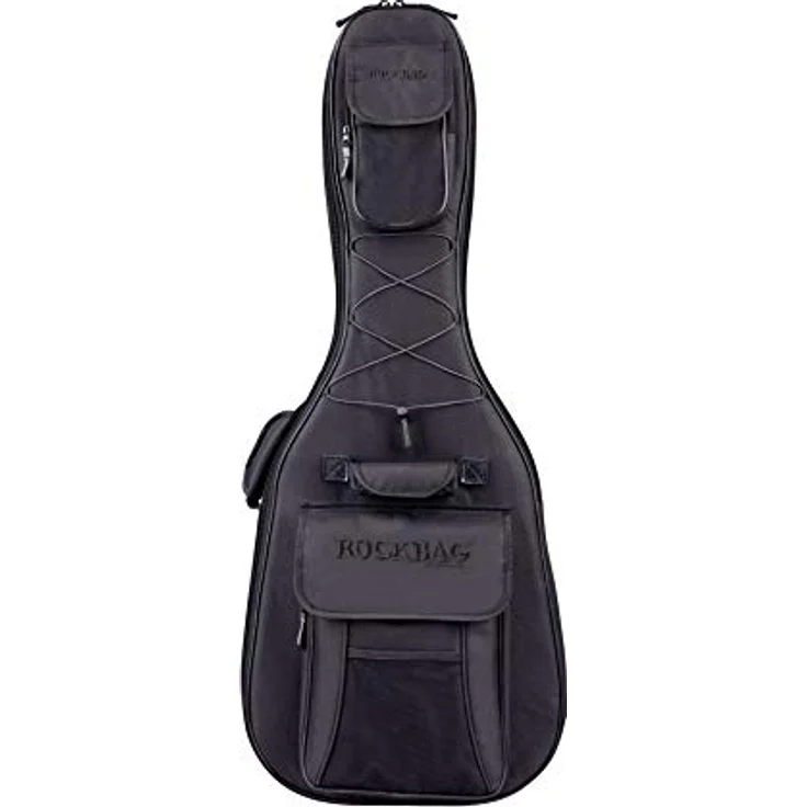 Rockbag Starline Hollowbody Guitar Bag, Gitarrentasche aus 600 Denier Polyester, Schwarz, gepolstert mit 20 mm Schaumstoff, wasserabweisend, mit Rucksacktragegurten – Bild 1