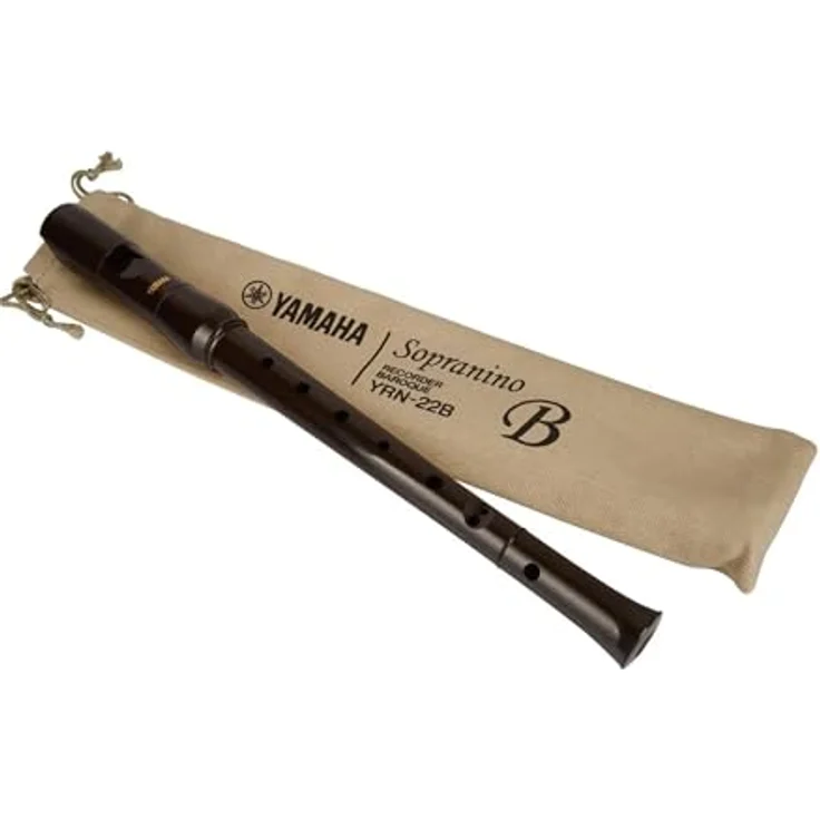 Yamaha YRN-22 B Sopranino Recorder, barocke Griffweise, Kunststoff, braun, a1 = 442 Hz, inkl. Tasche – Bild 2