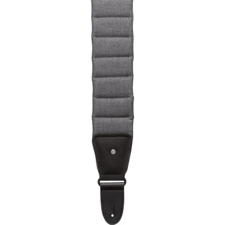 Mono Cases The Betty Strap Ash Long, Gitarrengurt mit integrierter Plektrum Tasche, verstellbar von 119 cm bis 150 cm, grau, aus Baumwolle mit atmungsaktiver Neopren-Unterseite und Memory Foam Polsterung