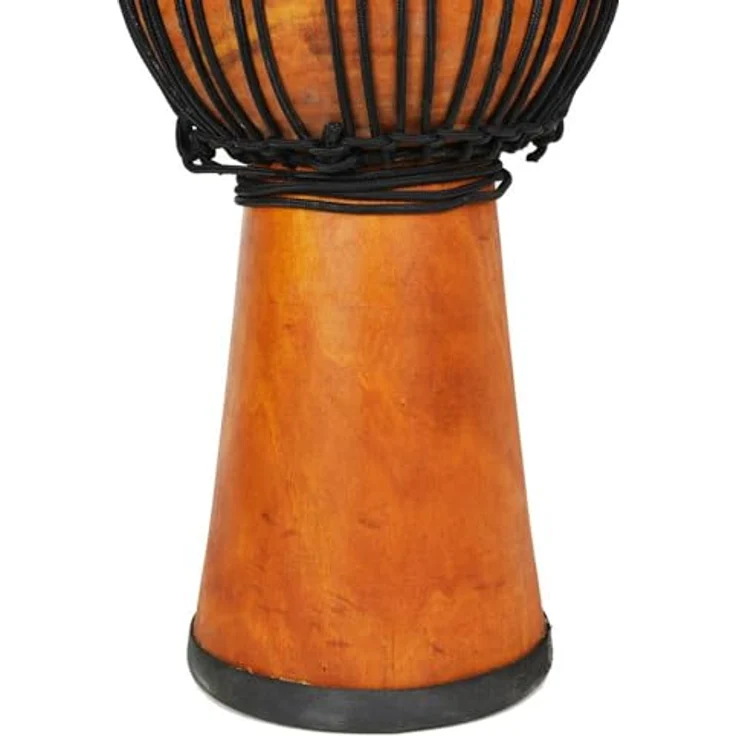 A-Star 12 Zoll Djembe-Trommel, handgefertigt aus Naturholz, Seil gestimmt, 60 cm hoch, 30 cm Durchmesser, Ziegenlederkopf – Bild 3