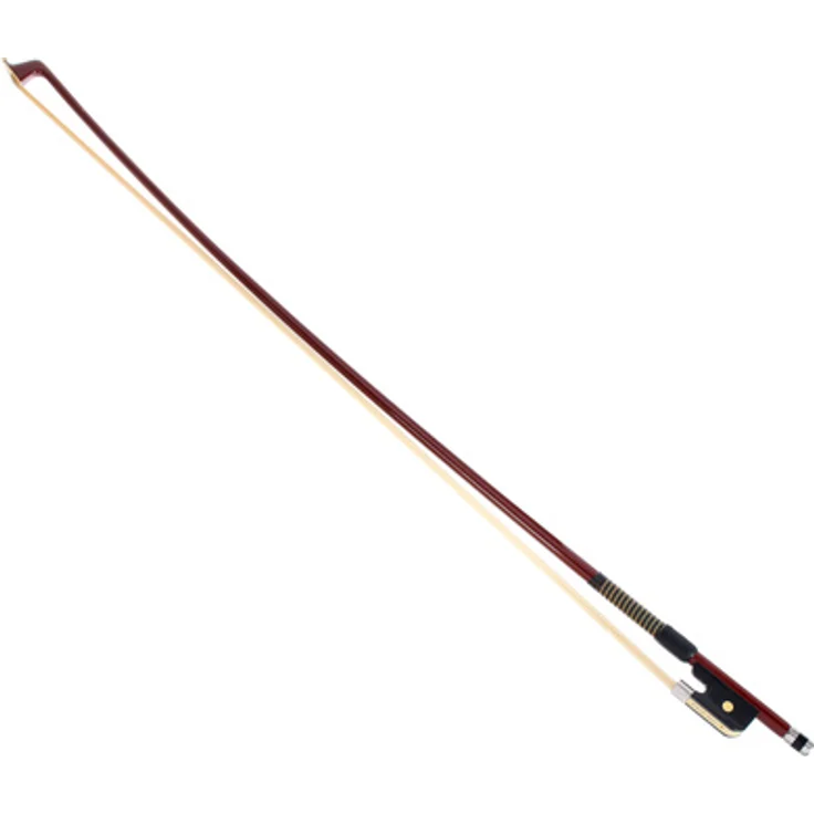 P&H Viola Bow Fiberglas 13"-14" BR, Violabogen mit Rosshaarbezug und Abalone Inlay, braun