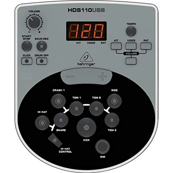 Behringer XD8USB E-Drum-Set, 8-teilig mit 123 Sounds, 15 Drumsets und USB-Schnittstelle – Bild 3