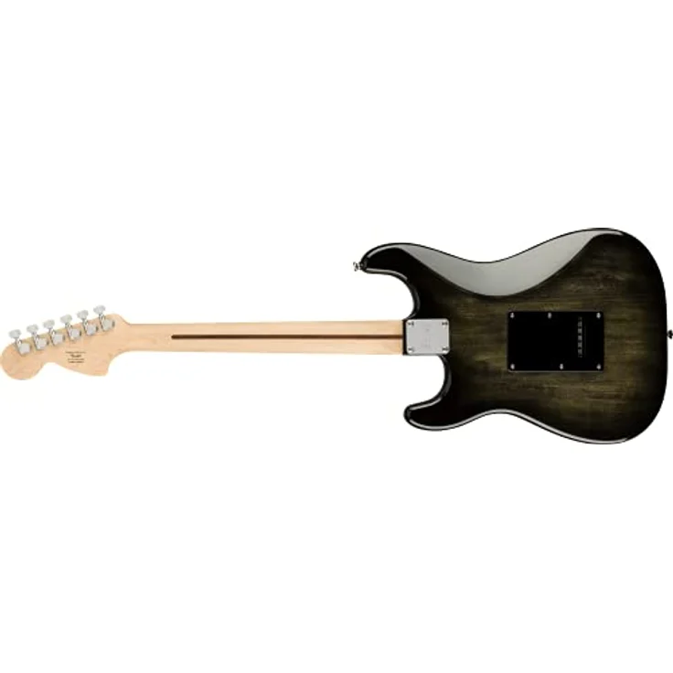Squier Affinity Strat FM HSSBB, E-Gitarre mit geflammter Ahorn-Decke, 1 Humbucker und 2 Single Coils, Black Burst – Bild 3