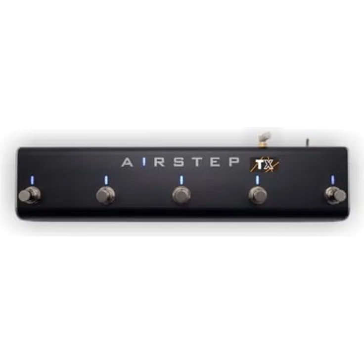 Xsonic Airstep TX Edition, Kabelloser Footswitch mit Plug-and-Play, 5 Schaltflächen, 100 Stunden Akkulaufzeit, Aluminium-Gehäuse
